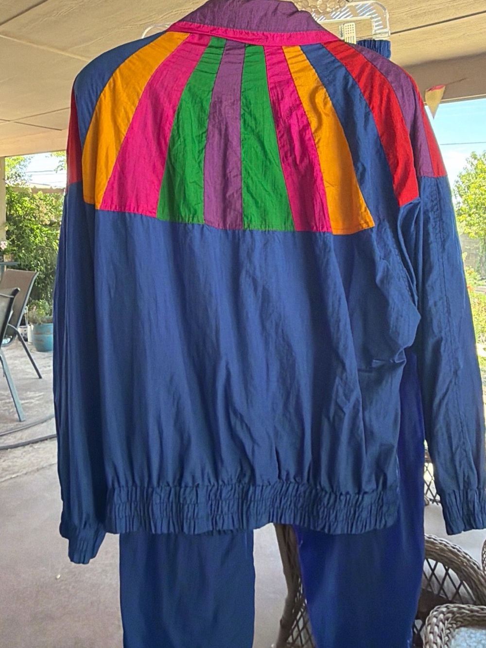 Vintage Andy Johns Women's Navy Colorblock Windbreaker Pants Set Multicolor - Picture 4 of 15